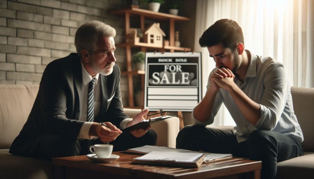 discussing a home sale