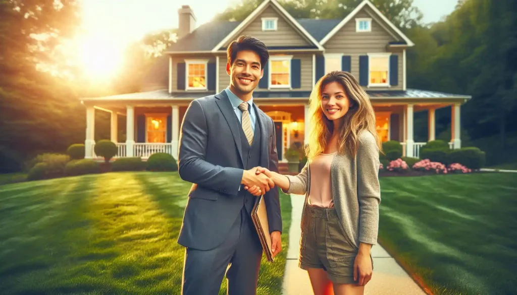 Successful home sale hand shake