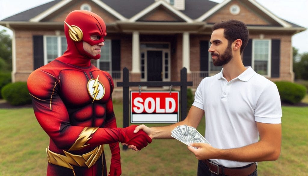 We buy your house in a flash.